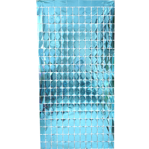 Rideaux de fenêtre <span class=keywords><strong>rideau</strong></span> feuille métallique <span class=keywords><strong>rideau</strong></span> 1*2m fabricant brillant petit <span class=keywords><strong>carré</strong></span> pour fournitures de fête décoration de mariage - Product Image 6