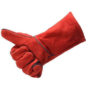Guantes de trabajo de soldadura resistentes al calor de cuero de vaca de alta calidad para hombre, guantes de seguridad canadienses con forro - Product Image 3