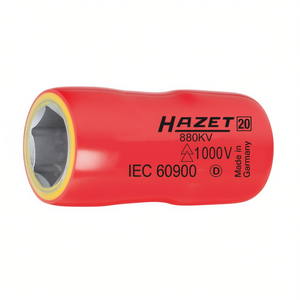 Llave de vaso hexagonal corta de 6 puntas Hazet, métrica, de 3/8'' con perfil de tracción y aislamiento protector de 1000V - Product Image 2