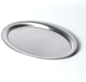 Plateau et assiette ovales en acier écologiques de style américain pour cadeaux d'affaires - Product Image 6
