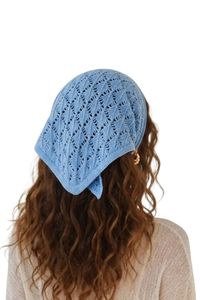 Pañuelo de Punto Perforado Texturizado Suave de Algodón para Mujer, Elegante y Cómodo - Product Image 4