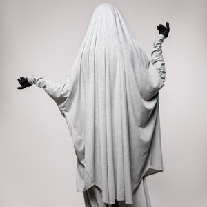 Ensemble deux pièces premium en jersey de coton extensible, tissu polyester respirant et léger, grande taille, pour femmes musulmanes modestes - Product Image 1