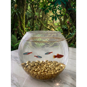 Pierres décoratives pour aquarium, or et argent mélangés, galets pour aquarium - Product Image 1