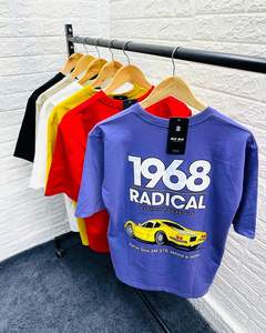 T-shirt streetwear homme en coton biologique 100% tricoté, coupe oversize, épaules tombantes, vente en gros, impression personnalisée, Bangladesh - Product Image 2