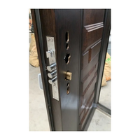 Porte de sécurité élégante et moderne en métal Portes principales en acier fini antivol pour projet d'extérieur résidentiel et d'appartements