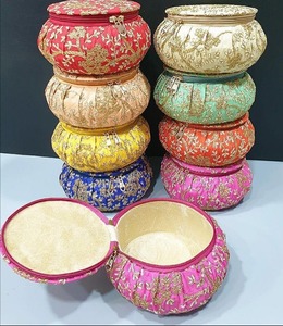 Matka Jewelry Box for <b>Halloween</b> Christmas New Year Valentine's Day Wedding-Haldi Mehendi Sangeet Bridesmaid Gift Favor for Girls - Product Image 1