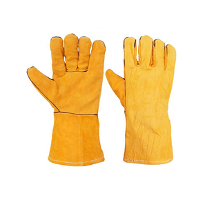 Gants de soudage imperméables en cuir de vache blanc fendu fabriqués en usine Gants de travail A/AB Niveau Gant de haute qualité - Product Image 6