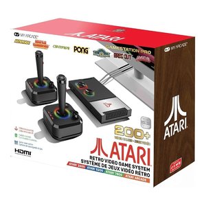 For ATARI GameStation Pro <b>Console</b> Retro Style <b>Black</b> Gray 2.4G Wireless 64GB TV Game <b>Console</b> with SFC & FC Format Support EU Plug - Product Image 2
