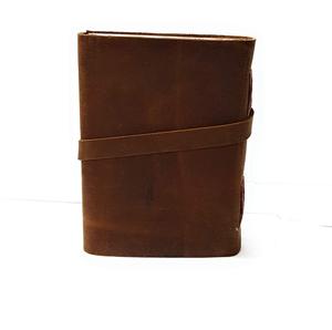 Genuine Leather Vintage Journal Handmade Hardcover Diary with Leather Strap Brown Color - Product Image 1