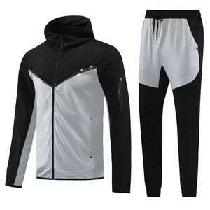 Ensemble de survêtement en coton pour hommes en gros, logo personnalisé imprimé, coupe-vent respirant, léger, entraînement, jogging, écologique, plus - Product Image 5