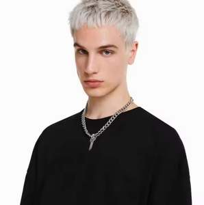 T-shirt homme 100% coton lourd surdimensionné Hip Hop personnalisé en vrac t-shirt en coton doux simple conception impression fournisseur OEM - Product Image 4