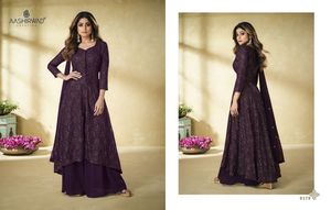 Alta calidad pesado Faux Georgette bordado vestido de novia Salwar traje inferior Dupatta mujeres indio estilo paquistaní ropa de fiesta - Product Image 2