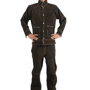 กางเกงเชื่อมหนังวัวสีขาวแบบแยกคุณสมบัติที่ยอดเยี่ยมสำหรับความปลอดภัยในอุตสาหกรรมกางเกงทำงานป้องกันร่างกาย - Product Image 6