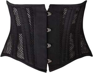 New <b>Gothic</b> Mesh <b>Corset</b> for Women Sexy Vintage Overbust Lace-Up <b>Corset</b> with Sheer Panels and Boned Structure Ideal for Party - Product Image 1