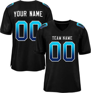 Malla de poliéster a granel OEM, bordado de nombre y número personalizado, sublimación juvenil transpirable, camisetas de fútbol americano a granel - Product Image 6