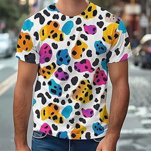 T-shirts colorés de grande taille pour hommes de haute qualité T-shirts de lavage à l'acide délavés par le soleil en détresse - Product Image 3