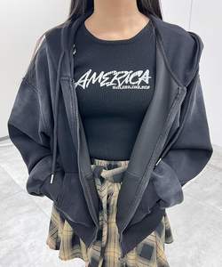 Haute qualité femmes Streetwear Style sweat à capuche zippé Pigment sweat à capuche zippé femmes acide effet lavé à capuche pour hommes et femmes - Product Image 5