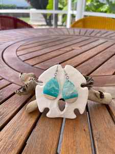 Joyería de moda de calidad superior, pendientes de resina y madera hechos a mano pulidos para fiesta, boda, joyería de moda, pendientes de resina de madera - Product Image 2