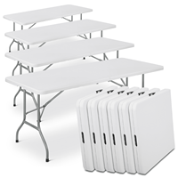 Table de banquet de pique-nique en plastique moderne pour l'extérieur, vente en gros de meubles de restauration pour la cour, la cuisine, l'hôpital, la salle à manger, l'hôtel