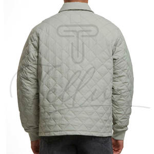 Veste matelassée en toile de style streetwear pour homme, patchwork, vêtements d'hiver, personnalisable, respirante, coupe-vent - Product Image 6