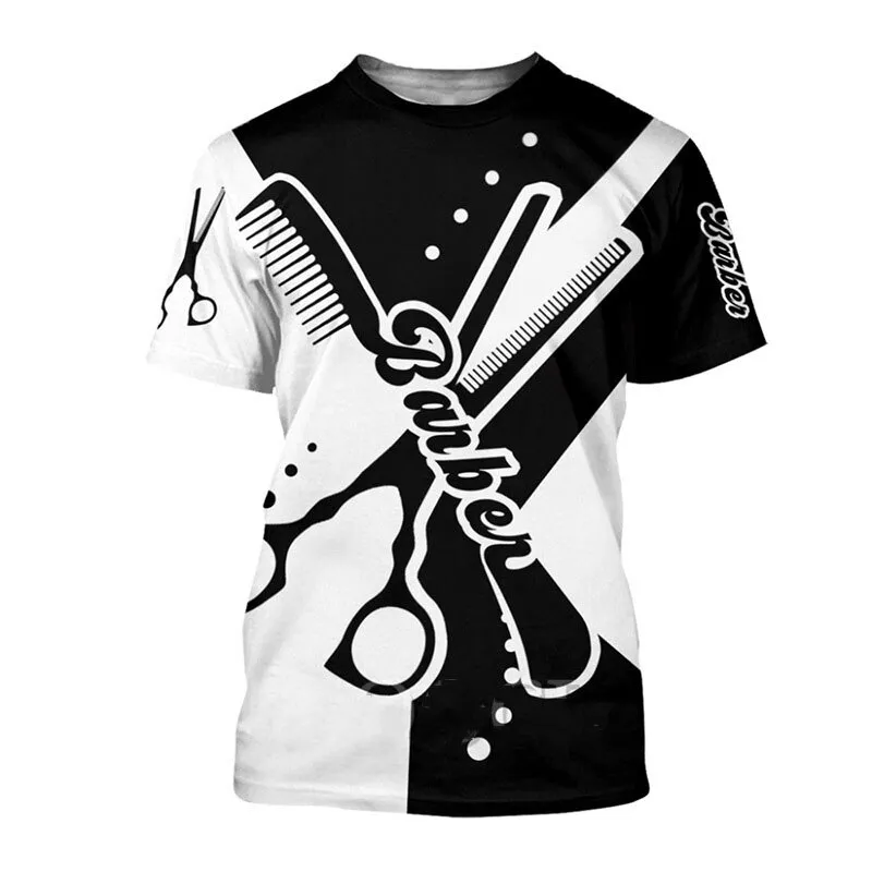 Low Moq Barber Short Sleeve Shirt Lightweight Barber shirt /Custom Made Barber Love T-Shirts Available In Different Colors