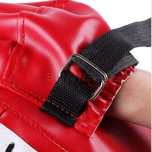 Pads de frappe en PU rouge et noir, équipement d'entraînement durable pour la pratique des arts martiaux - Product Image 4