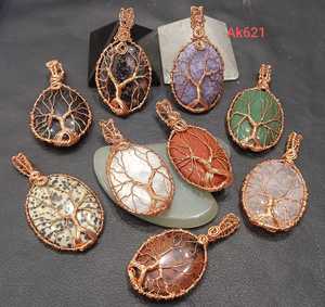 Handmade Wire Wrapped Gemstone <b>Pendants</b> Assorted Natural <b>Crystals</b> Wire wrapped <b>crystal</b> <b>pendant</b> Natural stone jewelry - Product Image 1
