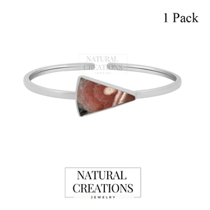 Bracelet BLAZELS INFINITY en argent sterling 925, finition haut de gamme, torsadé, pierre précieuse rhodochrosite, sertissage en bélière, tendance, unisexe, femme - Product Image 4