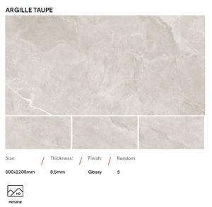 Carreaux en céramique grise émaillée en porcelaine 600x1200mm 60x120 pour sols et murs Carreaux polis pour maisons hôtels salon bar - Product Image 2