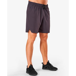 Pantalones cortos deportivos para hombre de calle alta, pantalones cortos de gimnasio hasta la rodilla de secado rápido, transpirables, de Color sólido, personalizables, servicio OEM - Product Image 1