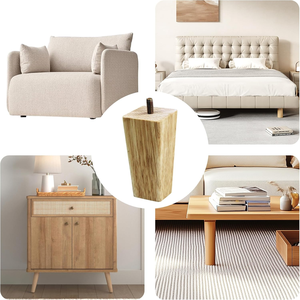 Pieds de meubles en bois massif pieds en bois de remplacement pour canapé chaise armoire cuisine école pieds modernes pieds de meubles contemporains - Product Image 3