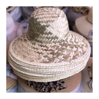 Chapeau de cowboy en feuille de Pandanus tissé à la main-Chapeau de paille mexicain et chapeau de sauveteur pour l'extérieur et la plage-Caryln 0084935825297