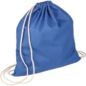 Bridget Personalized Promotional <b>Drawstring</b> Sportpacks Cotton Pouch <b>Backpack</b> with Custom Gadgets - Product Image 1