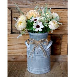 Caña de leche de hierro de Metal galvanizado con mango lateral, maceta de flores de nuevo diseño para el hogar, jardín al aire libre, propósito decorativo - Product Image 5