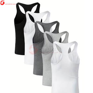 Vente chaude Nouveau Design Hommes Débardeur Sans Manches Plus La Taille Unisexe Respirant Polyester/Coton Gym Sport Débardeur - Product Image 2