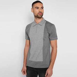 Vente en gros POLO élégant à manches courtes coupe ajustée rayures pour hommes polos en tissu 100% coton pour hommes et femmes 2024 - Product Image 4