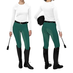 Customized High Quality Women's Horse Riding <b>Leggings</b> Jodhpur & Breeches Equestrian Compression Pants Waistband Riding Breeches - Product Image 4