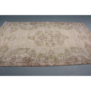 Turkish Vintage Rug 5.9x9.7 ft (179x297 cm), <b>Brown</b> <b>Wool</b> Rug - Product Image 3