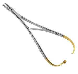 Portaagujas TC Mattieu de acero inoxidable de alta calidad, instrumento quirúrgico Manual con mandíbula delicada dentada - Product Image 1