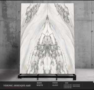 Dalles en porcelaine brillante 1200x2400mm, texture de marbre raffinée pour les applications murales et de sol de luxe - Product Image 4