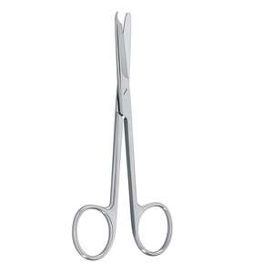 Ciseaux à points de suture en acier inoxydable de 4,5 pouces pour technicien vétérinaire, infirmière, puissance manuelle, lame à un crochet par SurgiRight Instrument - Product Image 1