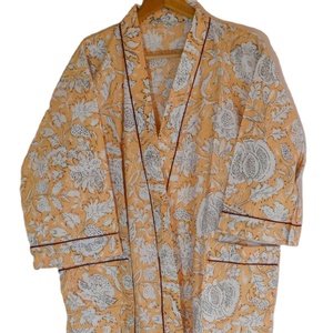 เสื้อแจ็กเก็ตพิมพ์ลายสำหรับทุกเพศพร้อมเข็มขัดชุดกิโมโนลายดอกไม้แขนยาวแฟชั่นใหม่ - Product Image 1