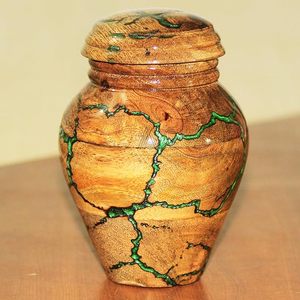 Handmade <b>Large</b> Adult Size Mosaic Aluminium Glass Cremation <b>Urn</b> Unique Funerals Supply With Individual Tiles Applied Burial - Product Image 5