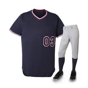 Acheter OEM ODM séchage rapide personnalisé imprimé équipe nom numéro évacuation de l'humidité respirant collège baseball uniformes ensembles - Product Image 5