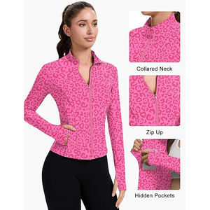 Soft Stretchy <b>Jacket</b> Women Full Zip <b>Yoga</b> Top Lightweight Athletic Wear Comfort Nylon Spandex Blend Training - Product Image 4