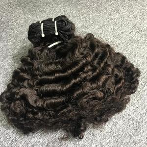 ผมชาวพม่าแบบดิบหยิกผมต่อแบบสั้นสีน้ำตาลเข้มยาวไม่พันกันไม่หลุด - Product Image 4