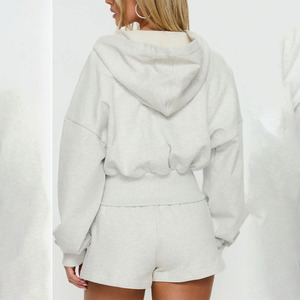 Custom Women Crop <b>Top</b> Casual Women's Hoodies & Sweatshirts Pullover Cropped Oversized Streetwear Style Hoodie for Woman - Product Image 3