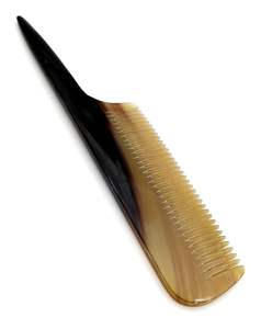 Cepillo Artesanal de Metal de Estilo Tradicional Hecho a Mano, Peine de Cuerno Original de Dientes Anchos, Impresión Digital, Recién Lanzado, 7,75 Pulgadas - Product Image 4