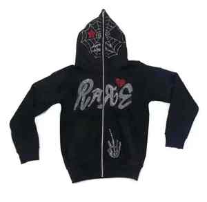 Sweat à capuche personnalisé avec strass brillants, cristal scintillant, polaire chaud, doux, élégant, vêtement de mode d'hiver de qualité supérieure - Product Image 1