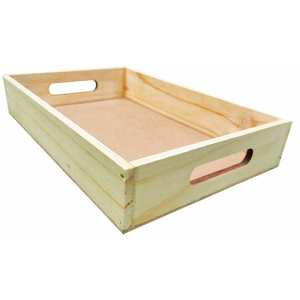 Bandeja de madera natural hecha a mano 100% con forma de rectángulo bandeja de madera para servir para el hogar Hotel y restaurante - Product Image 6